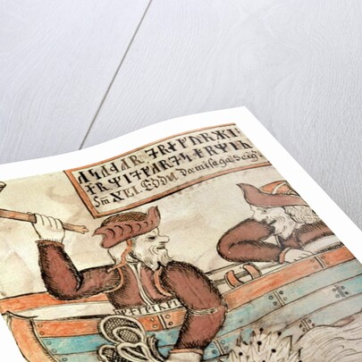 Thor fishing for the serpent of Midgard by Icelandic School