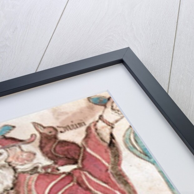 Odin, with his two crows, Hugin and Munin by Icelandic School