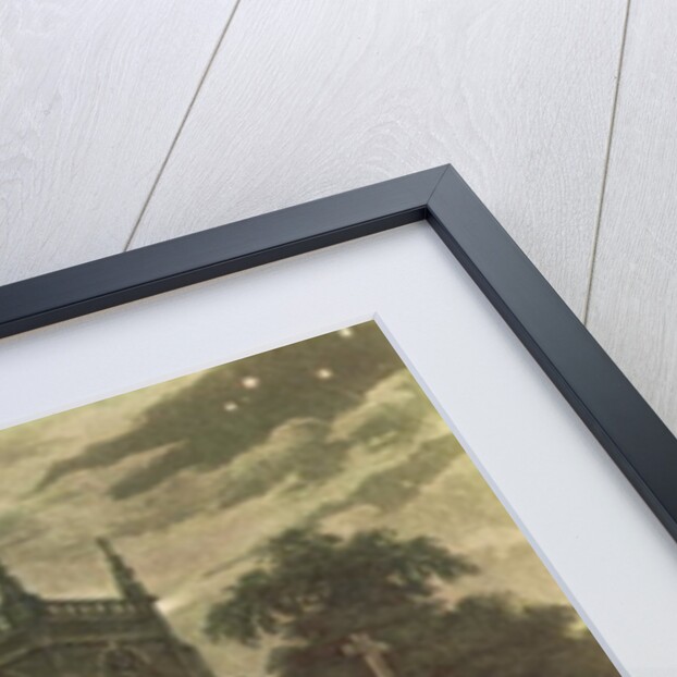 Edward Kelly a magician, and his partner the mathematician and astrologer, John Dee raising a ghost by English School