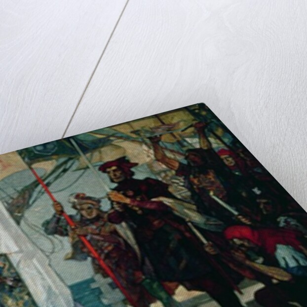 Departure for the Cape, King Manuel I of Portugal blessing Vasco da Gama and his expedition, c.1935 by Anonymous Anonymous