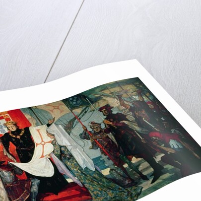 Departure for the Cape, King Manuel I of Portugal blessing Vasco da Gama and his expedition, c.1935 by Anonymous Anonymous