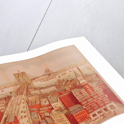 Brooklyn Bridge, c.1883 by R. (after) Schwarz