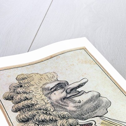 The very honourable Edmund Burke, private adviser to His Majesty, the British king, French caricature, c.1790 by French School