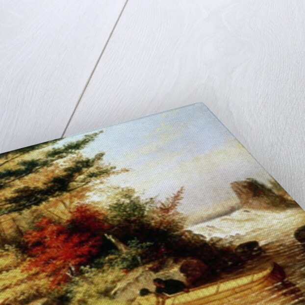 Indians transporting furs through the Canadian wilderness, 1858 by Cornelius Krieghoff