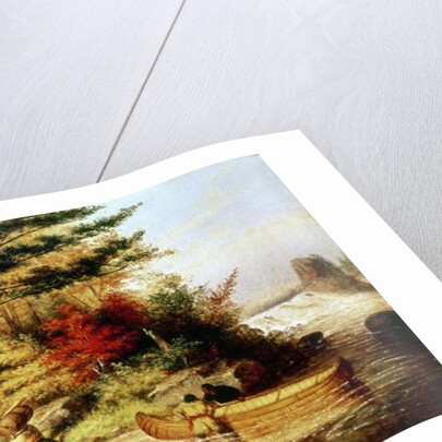 Indians transporting furs through the Canadian wilderness, 1858 by Cornelius Krieghoff