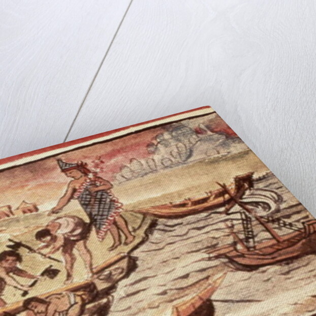 Mexican Indian boatbuilders by Spanish School