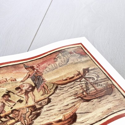 Mexican Indian boatbuilders by Spanish School