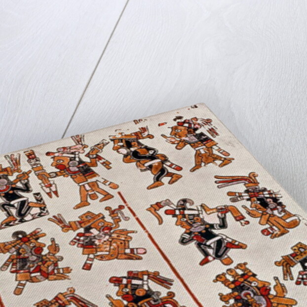 Mexican codex showing the genealogy of the Aztec civilisation by Mexican School