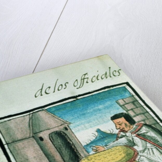 Ms Palat. 218-220 Book IX Aztec feather artisans at work by Spanish School