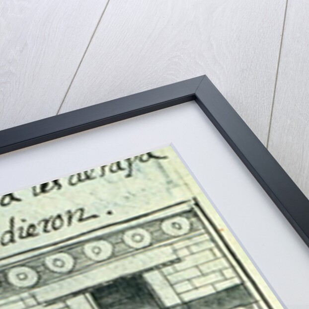 Marina interpreting for the Spaniards at a meeting between Hernando Cortes and Montezuma by Spanish School