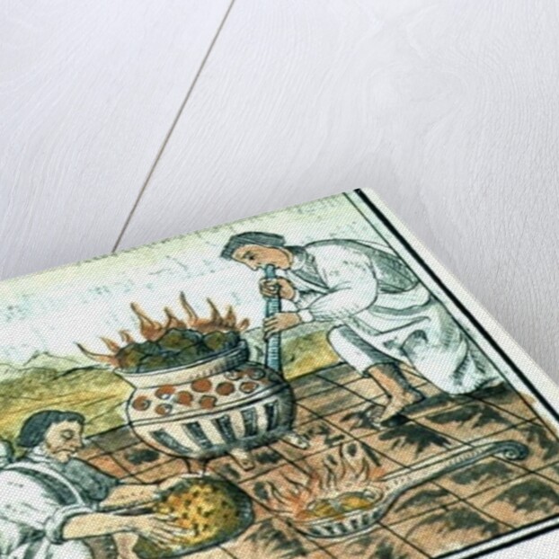 Ms Palat. 218-220 Book IX Melting and casting gold in the Aztec empire by Spanish School