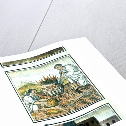 Ms Palat. 218-220 Book IX Melting and casting gold in the Aztec empire by Spanish School