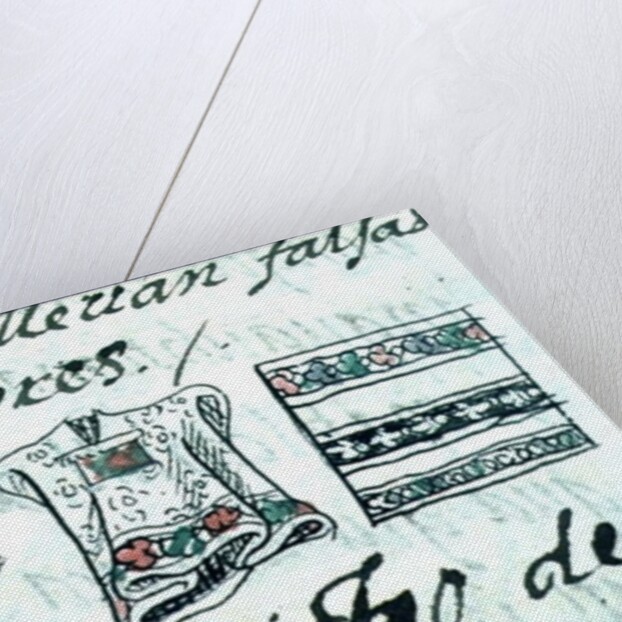 Ms Palat. 218-220 Book IX An Aztec merchant selling cloaks by Spanish School