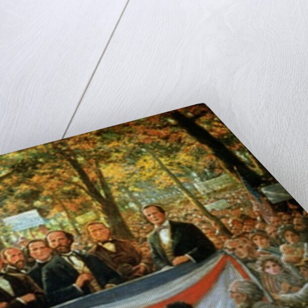 Abraham Lincoln and Stephen A. Douglas debating at Charleston, Illinois on 18th September 1858, 1918 by Robert Marshall Root