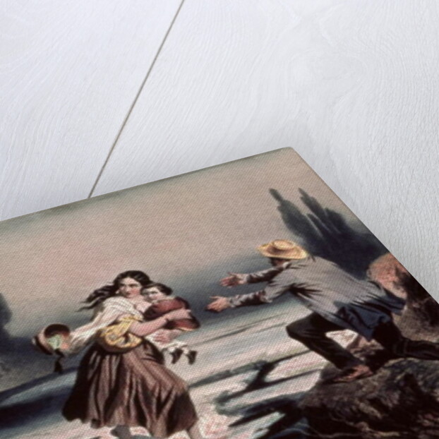 Eliza crossing the ice floes of the Ohio river to freedom by Adolphe Jean-Baptiste Bayot