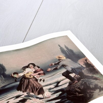 Eliza crossing the ice floes of the Ohio river to freedom by Adolphe Jean-Baptiste Bayot