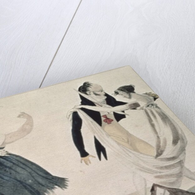 Good Form, No. 1: The Waltz, satirical cartoon, c.1820 by French School