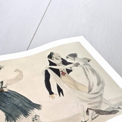 Good Form, No. 1: The Waltz, satirical cartoon, c.1820 by French School