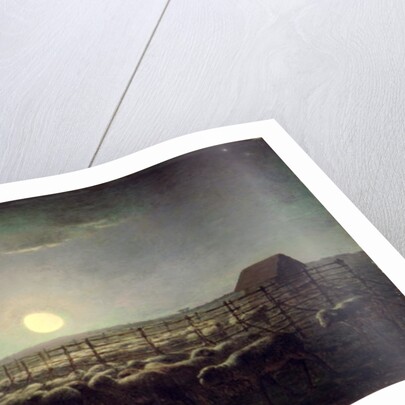 The Sheepfold, Moonlight, 1856-60 by Jean-Francois Millet
