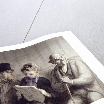 The First Class Carriage, 1864 by Honore Daumier