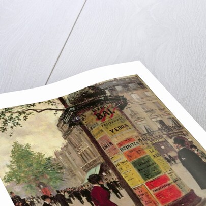 Paris Kiosk, early 1880s by Jean Beraud