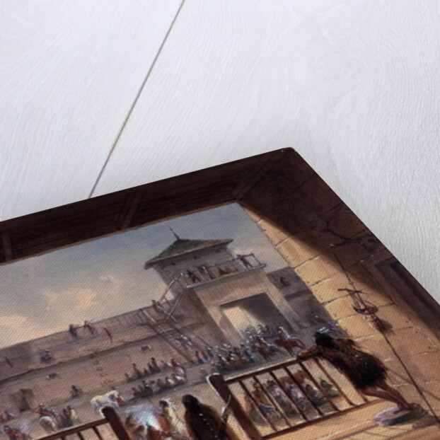 Interior of Fort Laramie, 1858-60 by Alfred Jacob Miller
