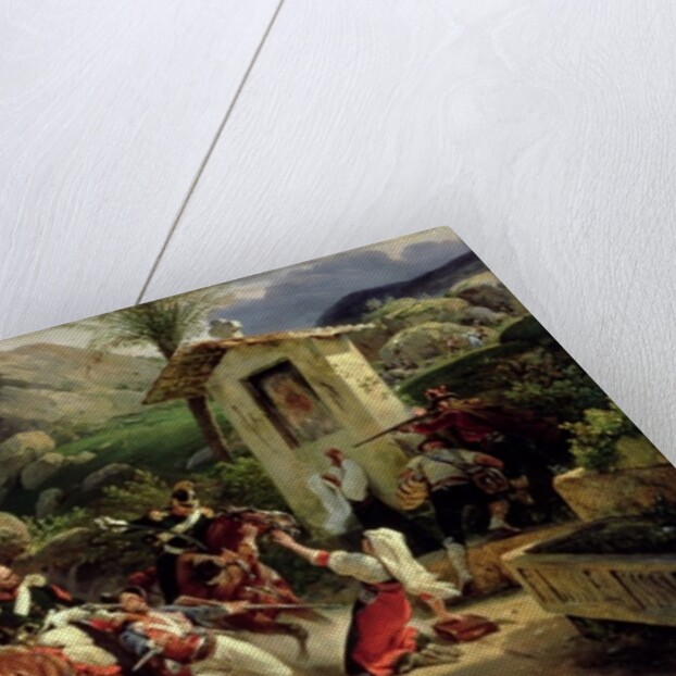 Italian Brigands Surprised by Papal Troops, 1831 by Emile Jean Horace Vernet