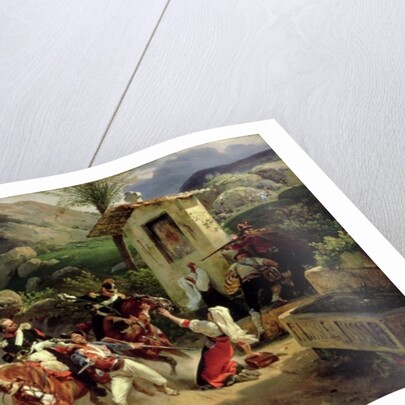 Italian Brigands Surprised by Papal Troops, 1831 by Emile Jean Horace Vernet