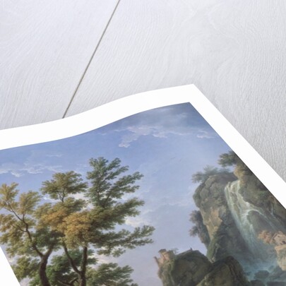 Landscape with Waterfall and Figures, 1768 by Claude Joseph Vernet