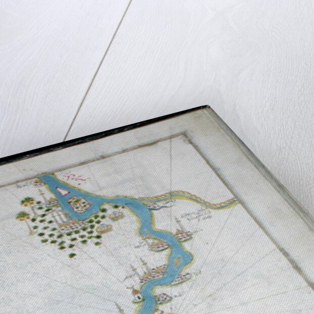 MS W.658 fol.304v Map of the Nile from the Kitab-I Bahriye by Piri Reis