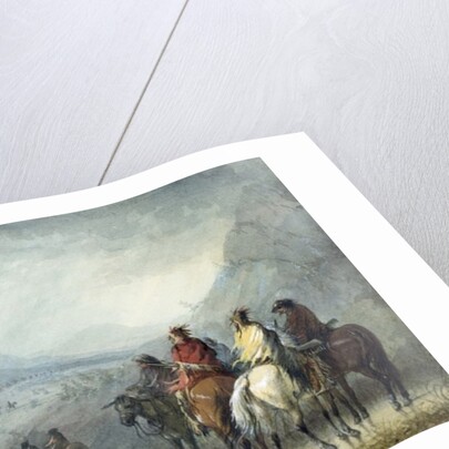 Storm: Waiting for the Caravan, 1858-60 by Alfred Jacob Miller