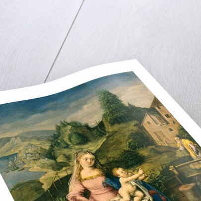 Virgin and Child in a Landscape, c.1600 by Albrecht (after) Durer or Duerer
