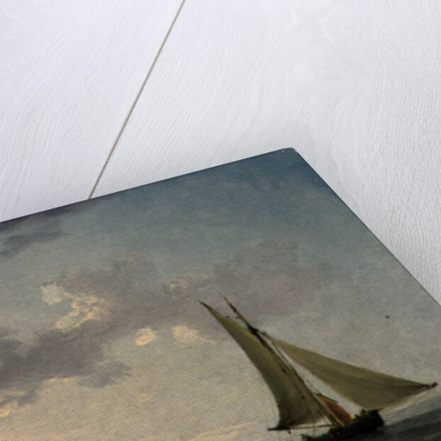 A Lugger and a Smack in Light Airs by Charles Brooking