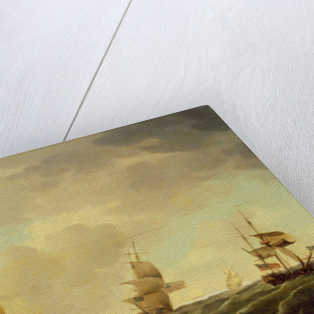 An English Flagship Under Easy Sail in a Moderate Breeze, c.1750 by Charles Brooking