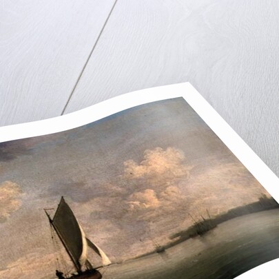 A Smack Under Sail in a Light Breeze in a River, c.1756-9 by Charles Brooking