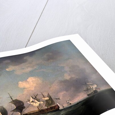 The Capture of the 'Marquis d'Antin' and the 'Louis Erasme', c.1745-55 by Charles Brooking