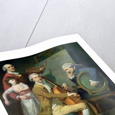 Self Portrait With his Daughter, Maria Theresa and Possibly Giacobbe and James Cervetto c.1779 by Johann Zoffany