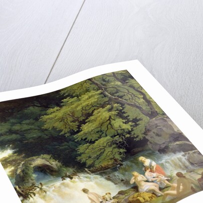 The Salmon Leap at Leixlip with Nymphs Bathing, 1783 by Francis Wheatley