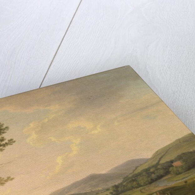 Landscape with Haymakers and a Distant View of a Georgian House, c.1780 by William Ashford