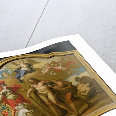 Allegory of the Power of Great Britain by Land, design for a decorative panel for George I's ceremonial coach, c.1718 by James (attr. to) Thornhill