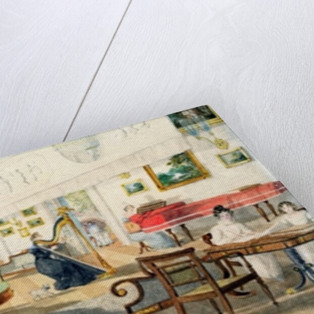 The Summer Room in the Artist's House at Patna, India, 11 September 1824 by Charles D'Oyly