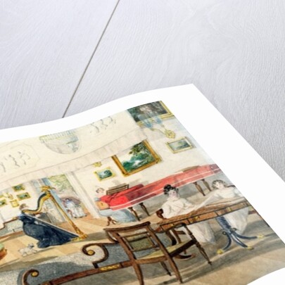 The Summer Room in the Artist's House at Patna, India, 11 September 1824 by Charles D'Oyly