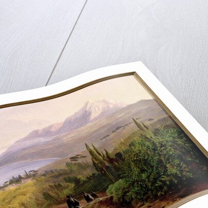 Mount Athos and the Monastery of Stavroniketes, 1857 by Edward Lear