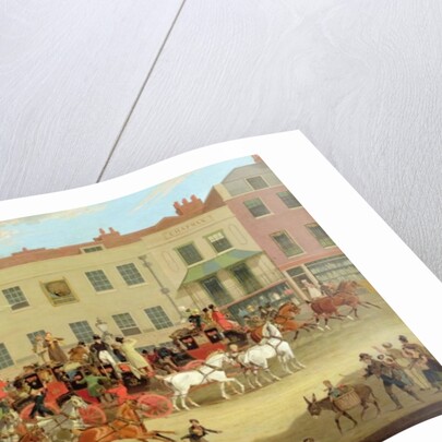 The North Country Mails at the Peacock, Islington, 1821 by James Pollard