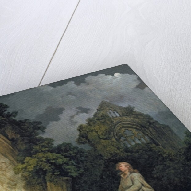 Visitor to a Moonlit Churchyard, 1790 by Philip James de Loutherbourg