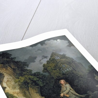 Visitor to a Moonlit Churchyard, 1790 by Philip James de Loutherbourg