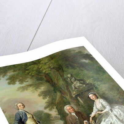 Jonathan Tyers and his Daughter, Elizabeth, and her Husband, John Wood, c.1750-52 by Francis Hayman