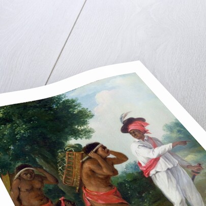 West Indian Man of Colour, Directing two Carib Women with a Child, c.1780 by Agostino Brunias