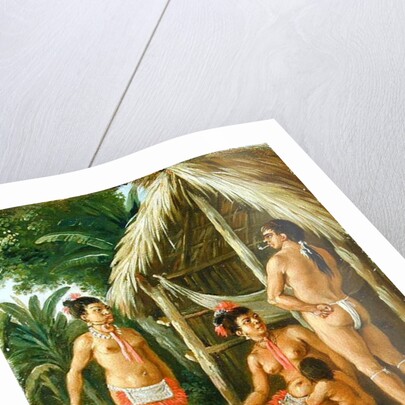 A Leeward Islands Carib Family outside a Hut, c.1780 by Agostino Brunias