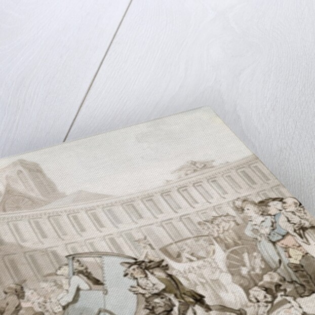 La Place des Victoires, Paris, c.1789 by Thomas Rowlandson